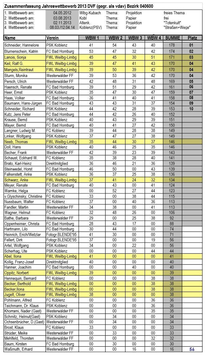 Endergebnis 2013